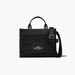 Black Women's Marc Jacobs Monogram Neoprene Medium Tote Bags | USA000142