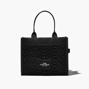 Black Women's Marc Jacobs Monogram Neoprene Large Tote Bags | USA000080