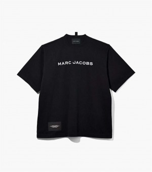 Black Women's Marc Jacobs The Big T Shirts | USA000673