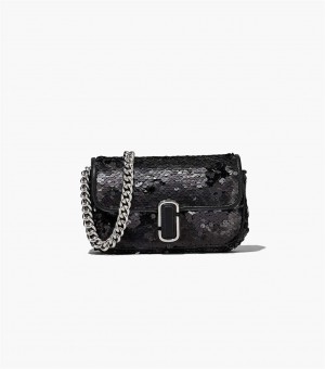 Black Women's Marc Jacobs The Sequin J Marc Mini Shoulder Bags | USA000221