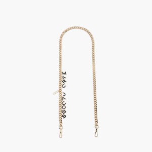 Black / Gold Women's Marc Jacobs Charm Chain Crossbody Strap | USA000510