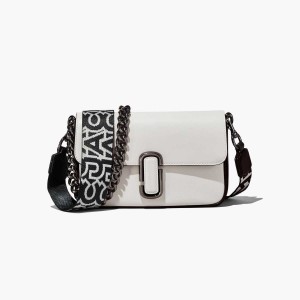 Black / White Women's Marc Jacobs Bi-Color J Marc Shoulder Bags | USA000237