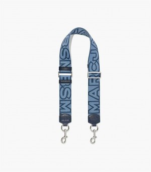 Blue Multicolor Women's Marc Jacobs The Outline Logo Webbing Strap | USA000503
