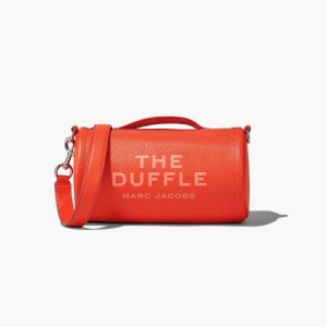 Electric Orange Women's Marc Jacobs Leather Duffle Bags | USA000173