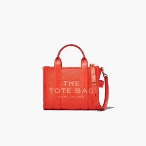 Electric Orange Women's Marc Jacobs Leather Mini Tote Bags | USA000052
