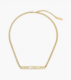 Gold Women's Marc Jacobs The Monogram Chain Necklaces | USA000488