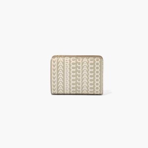 Khaki Women's Marc Jacobs Monogram Mini Compact Wallets | USA000443