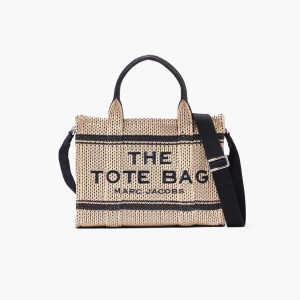 Natural Women's Marc Jacobs Straw Jacquard Medium Tote Bags | USA000117
