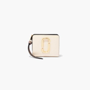 New Cloud White Multi Women's Marc Jacobs Snapshot Mini Compact Wallets | USA000425