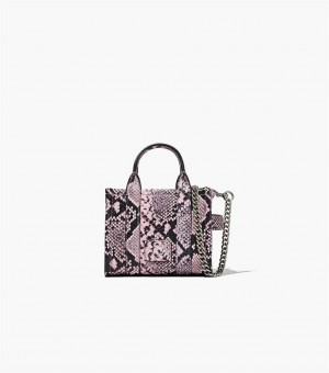 Purple Multicolor Women's Marc Jacobs The Snake-Embossed Micro Tote Bags | USA000010