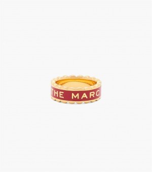 Red / Gold Women's Marc Jacobs The Scallop Medallion Rings | USA000490