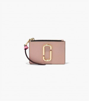 Rose Multicolor Women's Marc Jacobs The Snapshot Top Zip Multi Wallets | USA000316