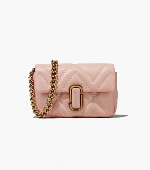 Rose Women's Marc Jacobs The Quilted Leather J Marc Shoulder Bags | USA000223