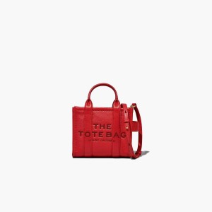 True Red Women's Marc Jacobs Leather Micro Tote Bags | USA000056