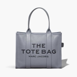 Wolf Grey Women's Marc Jacobs Leather Large Tote Bags | USA000106