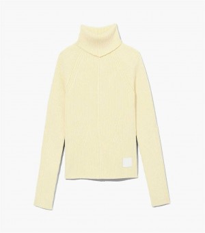 Yellow Women's Marc Jacobs The Ribbed Turtleneck Sweaters | USA000652