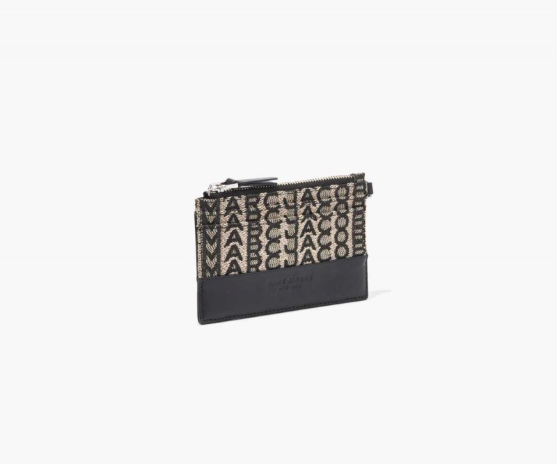 Beige Multi Women's Marc Jacobs Monogram Top Zip Wristlet Wallets | USA000437