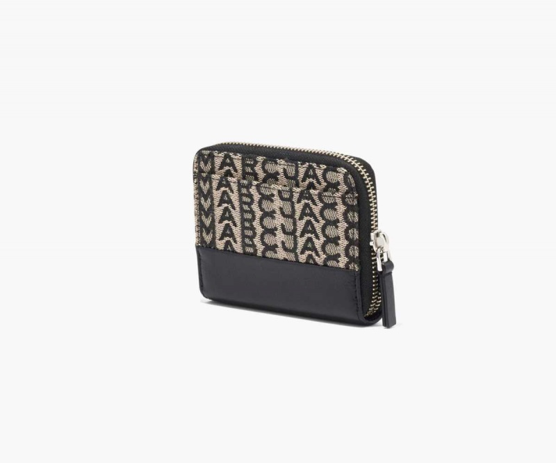 Beige Multi Women's Marc Jacobs Monogram Zip Around Wallets | USA000453