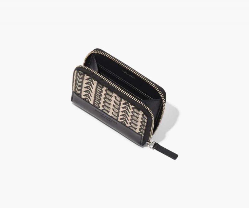 Beige Multi Women's Marc Jacobs Monogram Zip Around Wallets | USA000453