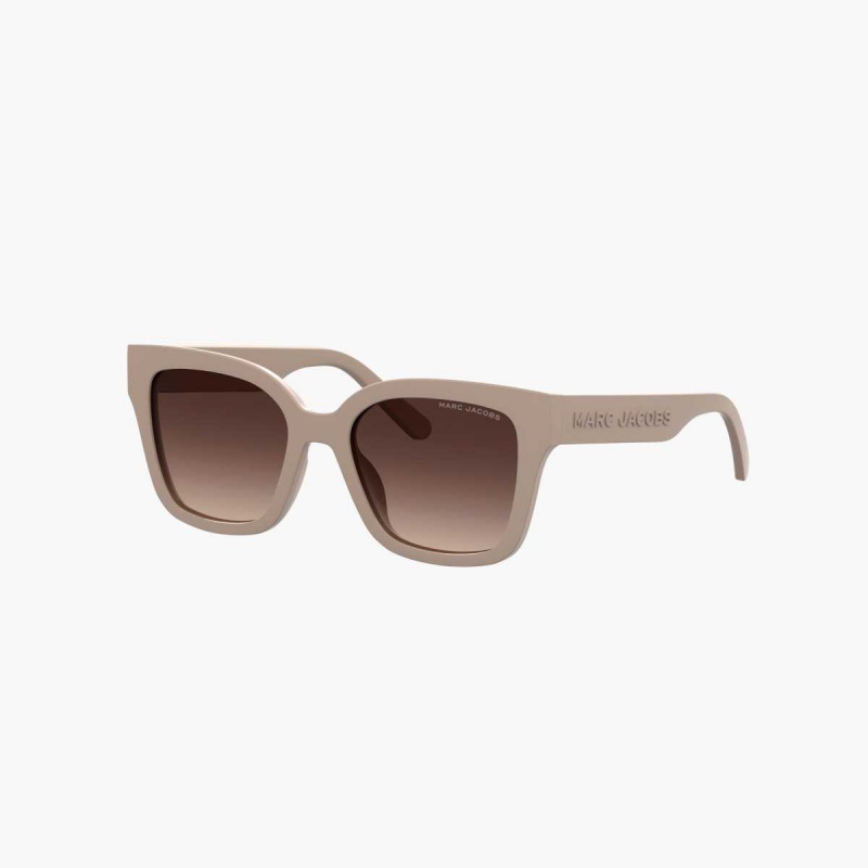 Beige Women\'s Marc Jacobs Square Sunglasses | USA000550