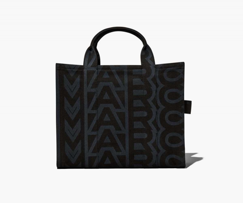 Black Multi Women's Marc Jacobs Outline Monogram Medium Tote Bags | USA000072