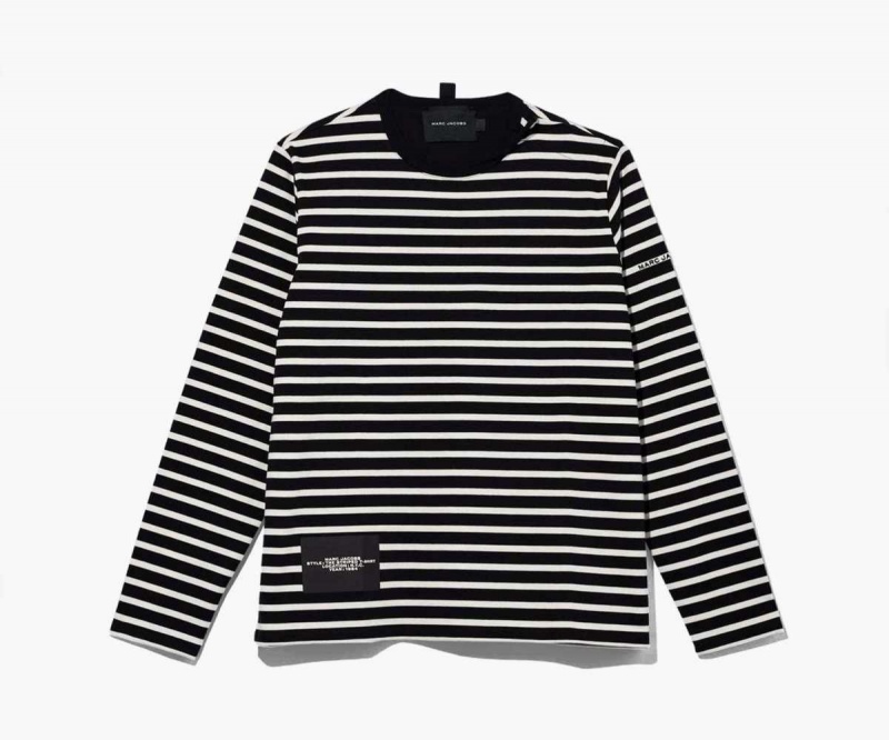 Black Multi Women's Marc Jacobs Striped T Shirts | USA000678