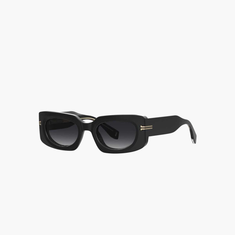 Black Women\'s Marc Jacobs Icon Rectangular Sunglasses | USA000551