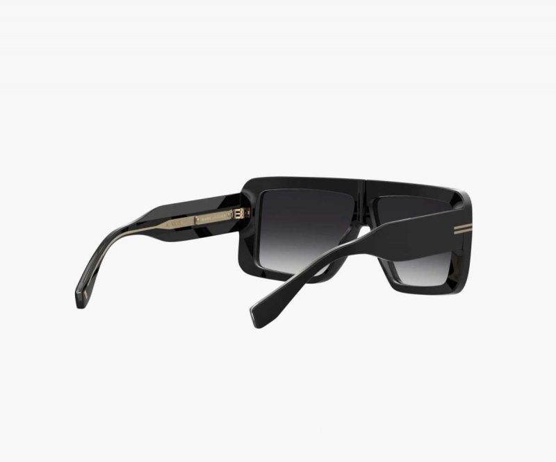 Black Women's Marc Jacobs Icon Rectangular Sunglasses | USA000552