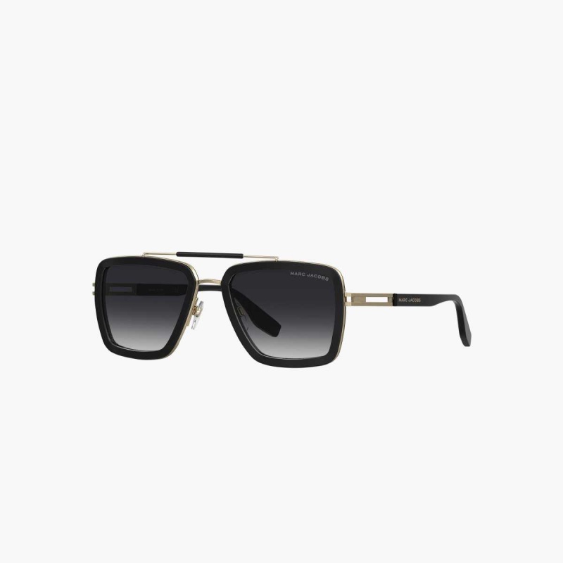 Black Women\'s Marc Jacobs Icon Square Pilot Sunglasses | USA000560