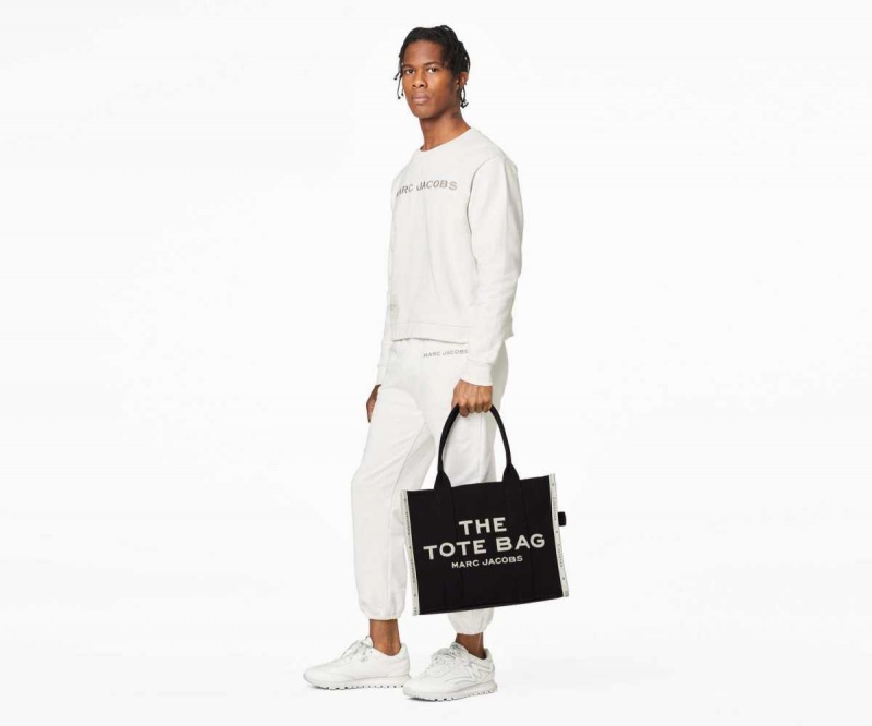 Black Women's Marc Jacobs Jacquard Large Tote Bags | USA000095