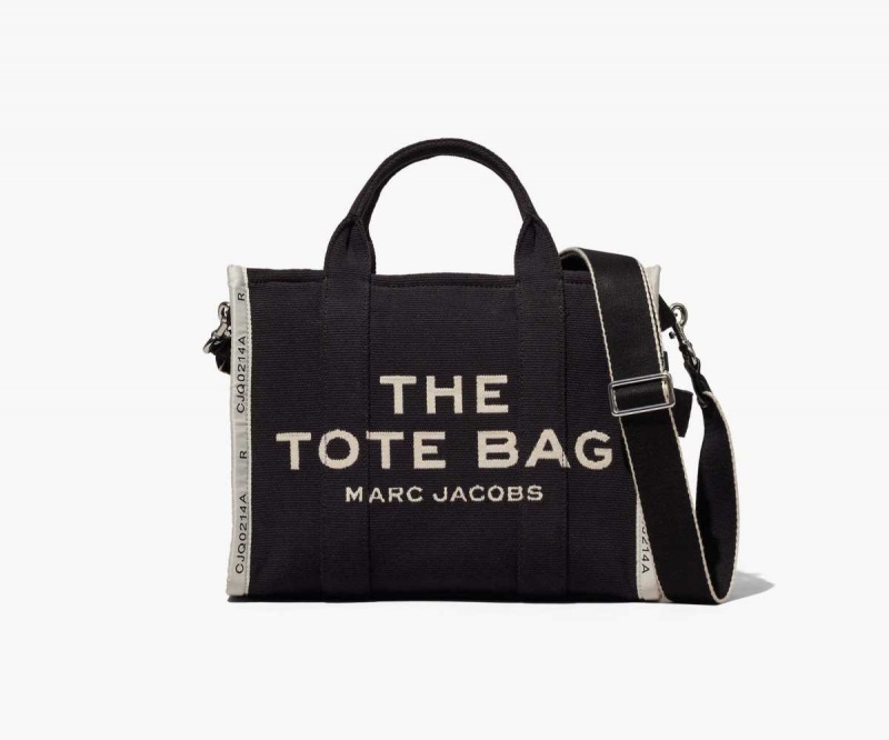 Black Women's Marc Jacobs Jacquard Medium Tote Bags | USA000132