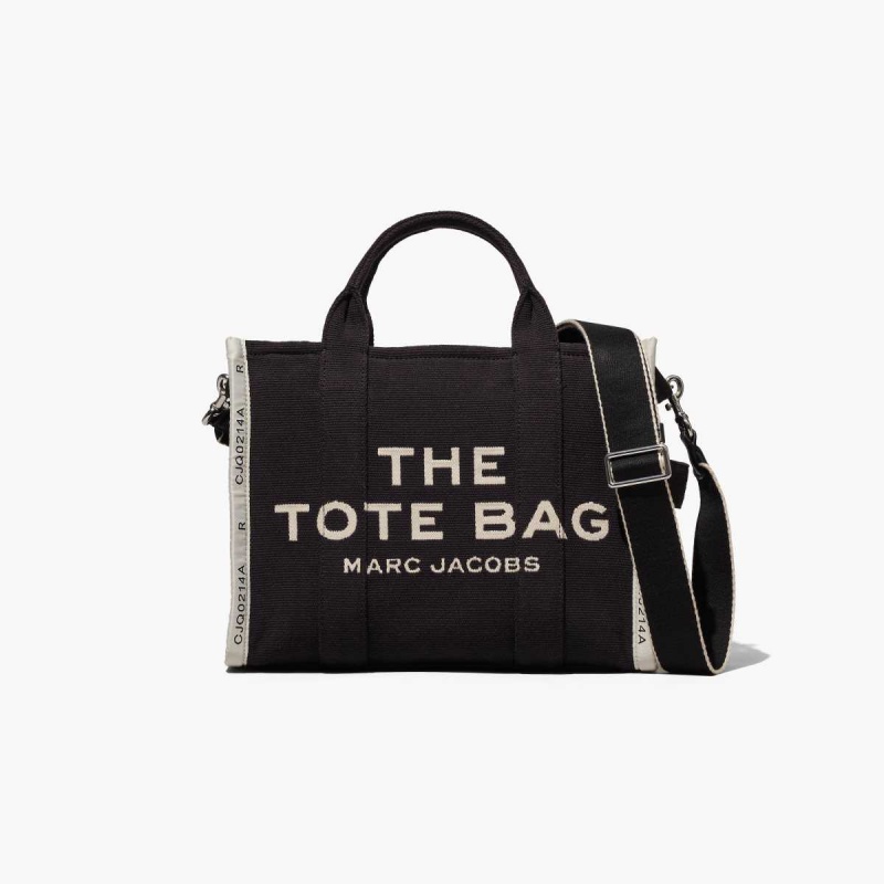 Black Women\'s Marc Jacobs Jacquard Medium Tote Bags | USA000132