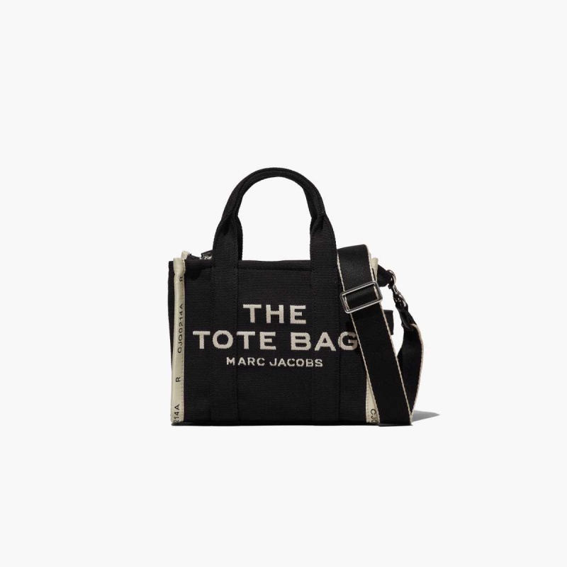 Black Women\'s Marc Jacobs Jacquard Mini Tote Bags | USA000027