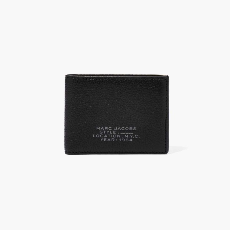 Black Women\'s Marc Jacobs Leather Billfold Wallets | USA000386
