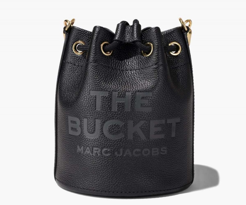 Black Women's Marc Jacobs Leather Bucket Bags | USA000152