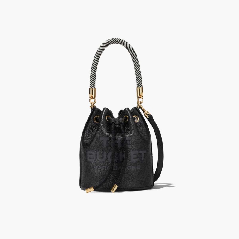 Black Women\'s Marc Jacobs Leather Bucket Bags | USA000152