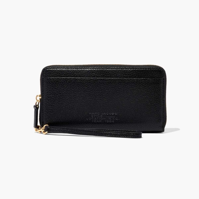 Black Women\'s Marc Jacobs Leather Continental Wallets | USA000413