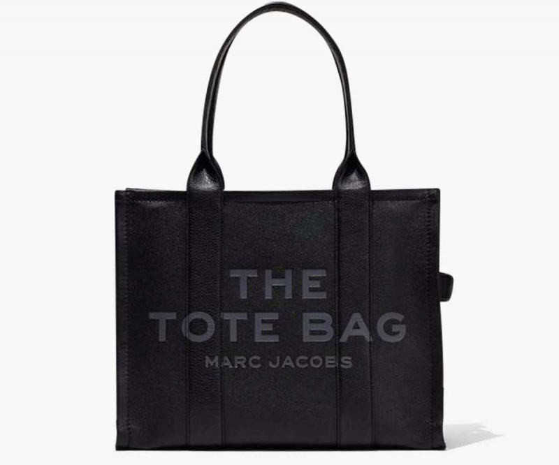 Black Women's Marc Jacobs Leather Large Tote Bags | USA000107