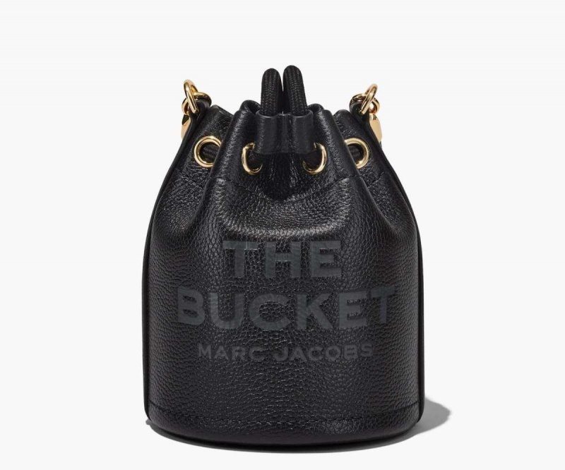 Black Women's Marc Jacobs Leather Micro Bucket Bags | USA000157