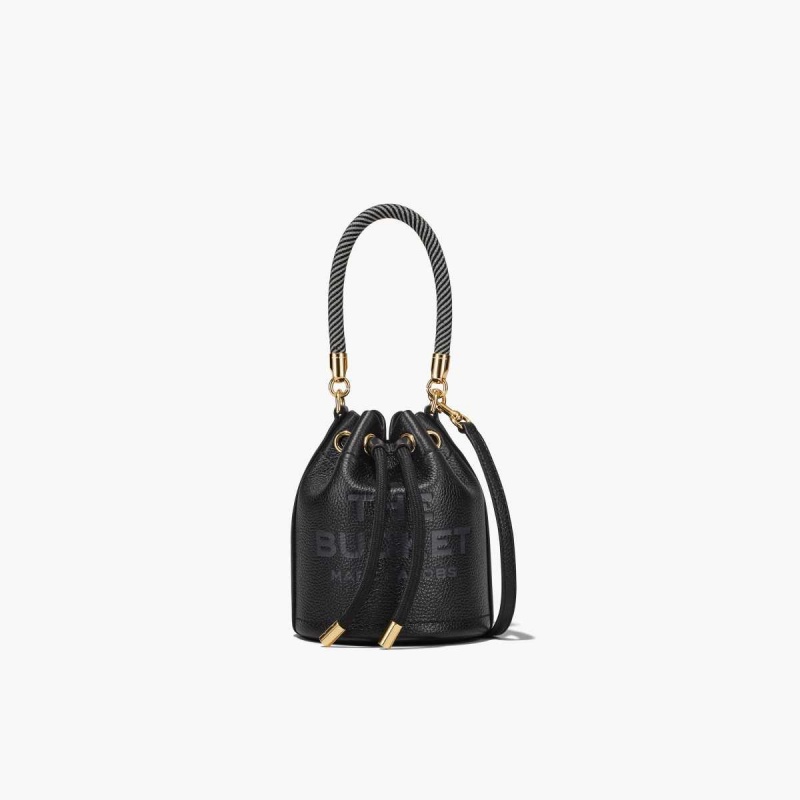 Black Women\'s Marc Jacobs Leather Micro Bucket Bags | USA000157