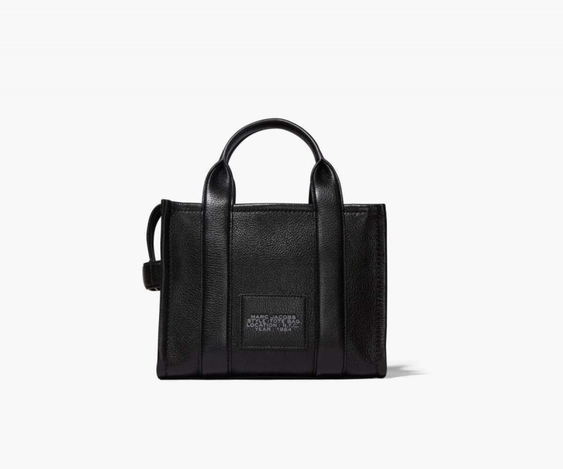 Black Women's Marc Jacobs Leather Mini Tote Bags | USA000075