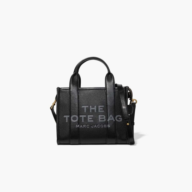 Black Women\'s Marc Jacobs Leather Mini Tote Bags | USA000075