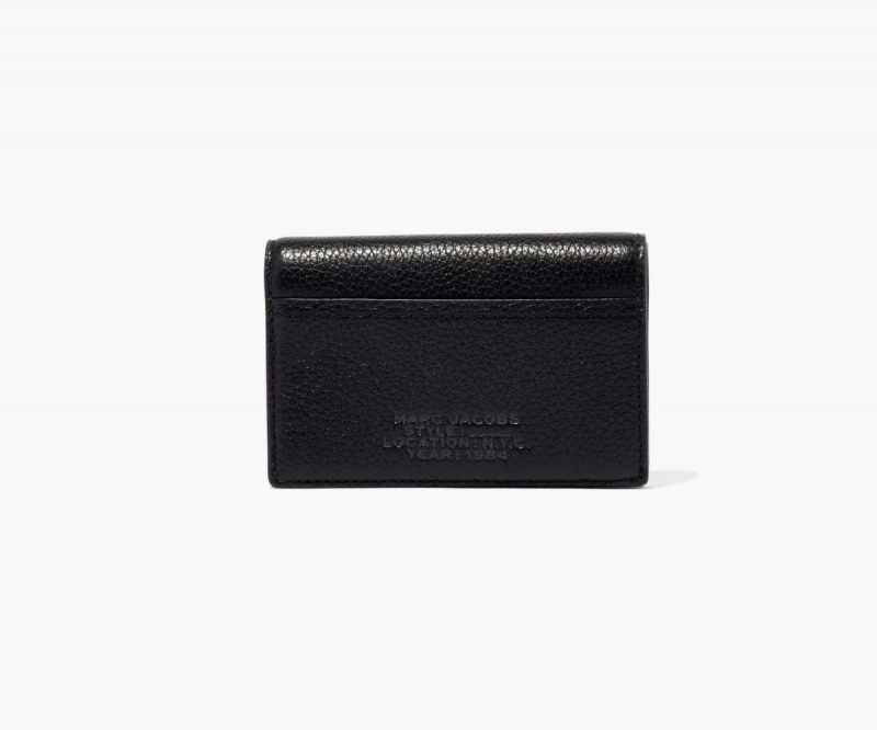 Black Women's Marc Jacobs Leather Small Bifold Wallets | USA000460