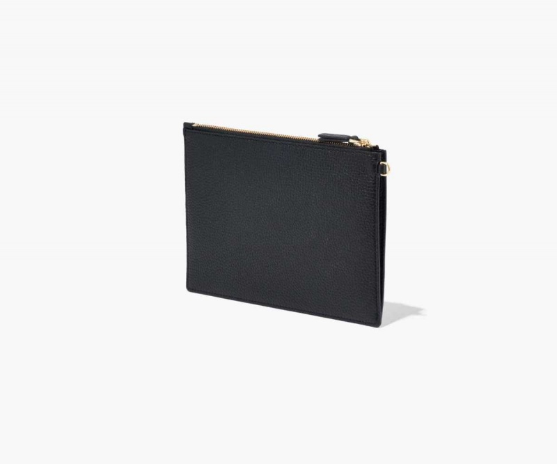 Black Women's Marc Jacobs Leather Small Wristlet Wallets | USA000447