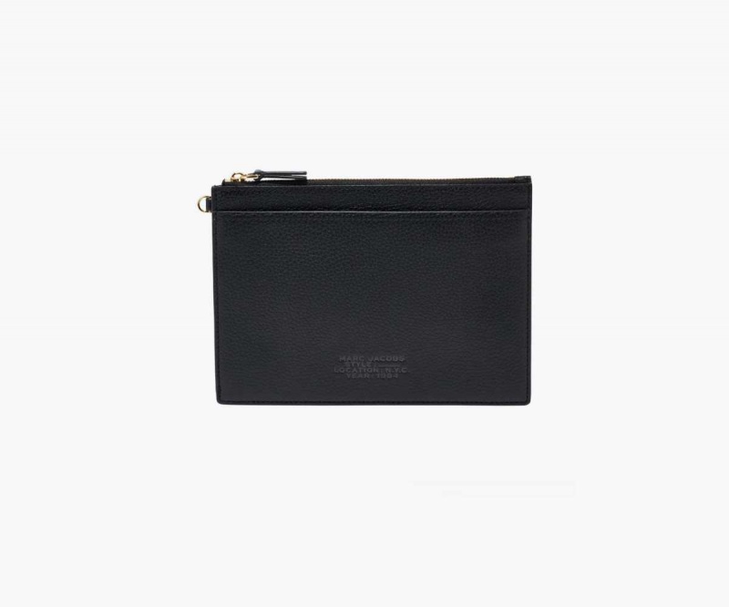Black Women's Marc Jacobs Leather Small Wristlet Wallets | USA000447