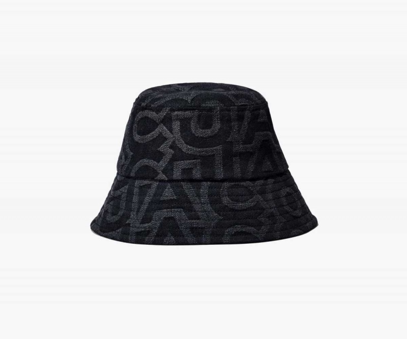 Black Women's Marc Jacobs Monogram Bucket Hats | USA000469
