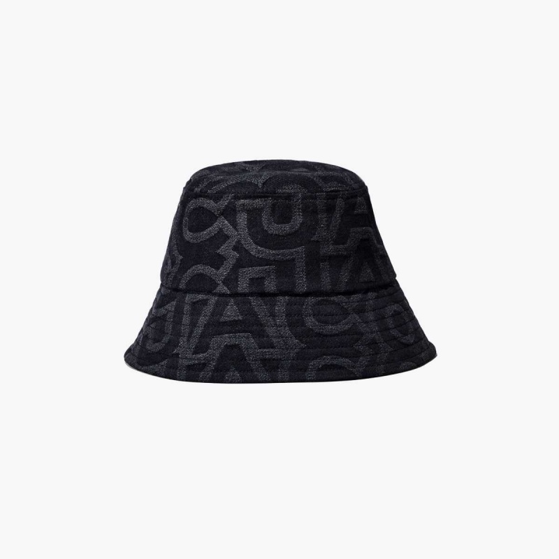Black Women\'s Marc Jacobs Monogram Bucket Hats | USA000469