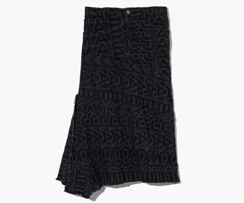 Black Women's Marc Jacobs Monogram Denim Skirts | USA000645