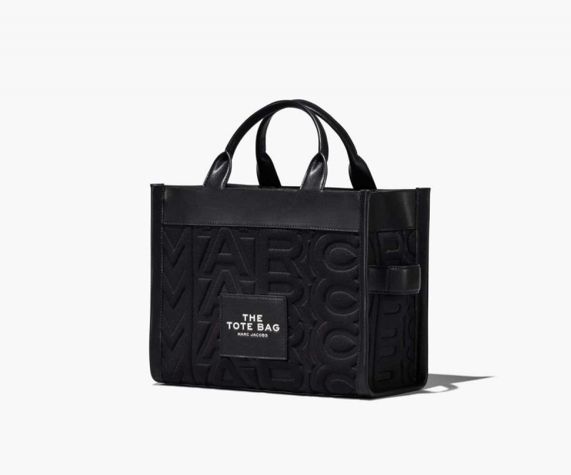 Black Women's Marc Jacobs Monogram Neoprene Medium Tote Bags | USA000142