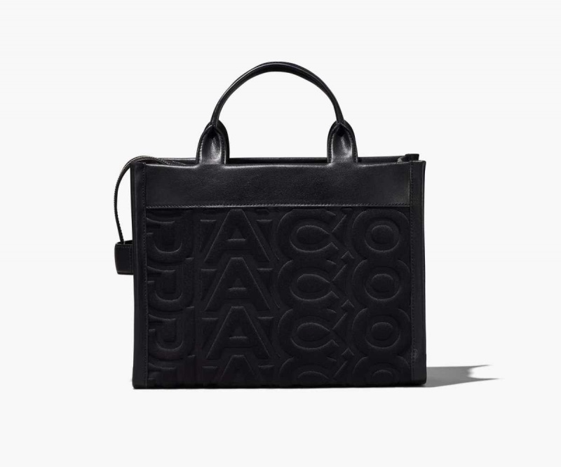 Black Women's Marc Jacobs Monogram Neoprene Medium Tote Bags | USA000142